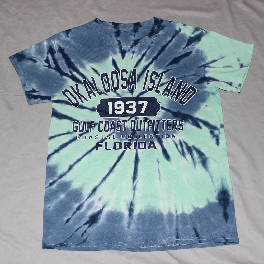 Tie-Dye 'Gulf Coast' Tourist Graphic T-Shirt